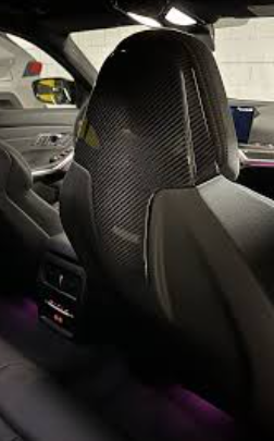 Encosto de banco g80 e g87 carbono — foto 2